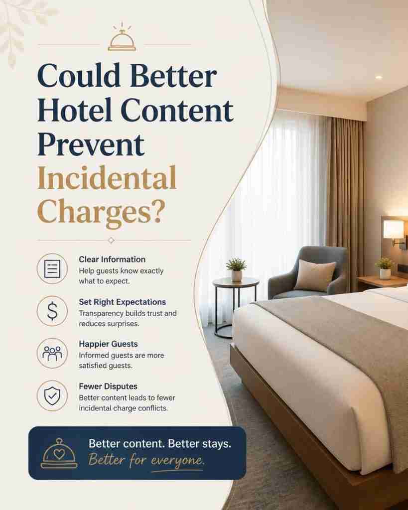 Hotel Incidentals Explained: Charges, Deposits, Holds & Hidden Hotel Fees 3 Could Better Hotel Content Prevent Incidental Charges