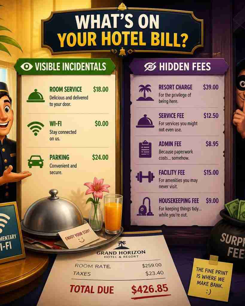 Hotel Incidentals Explained: Charges, Deposits, Holds & Hidden Hotel Fees 2 Hotel Incidentals vs. Hidden Hotel Fees
